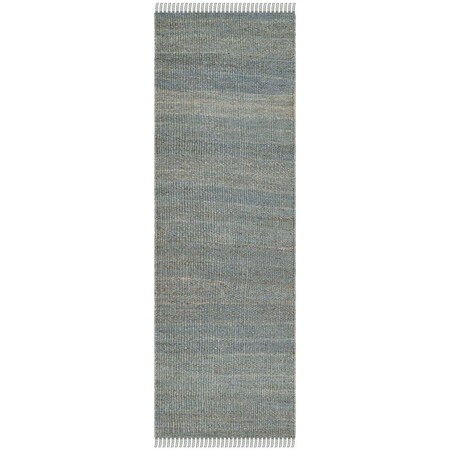 Safavieh 2 ft. 3 in. x 10 ft. Natural Fiber Hand Loomed Runner Area Rug, Blue NF368E-210